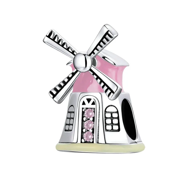 European crystal beads charm popular Skull Guitar Epoxy Windmill beads for sanke chain high quality Big Hole Beads for teen girl