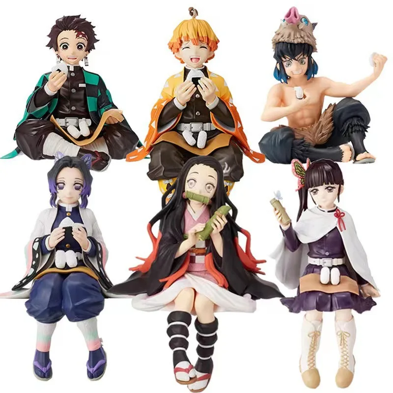 best price Wholesale Demon Slayer Pressed Instant Noodles Car Seated Decoration  PVC Anime Action Figures