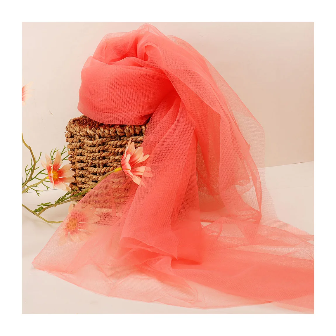 Лидер продаж, мягкая прозрачная Роскошная Свадебная Тюлевая ткань в скандинавском стиле для женских платьев