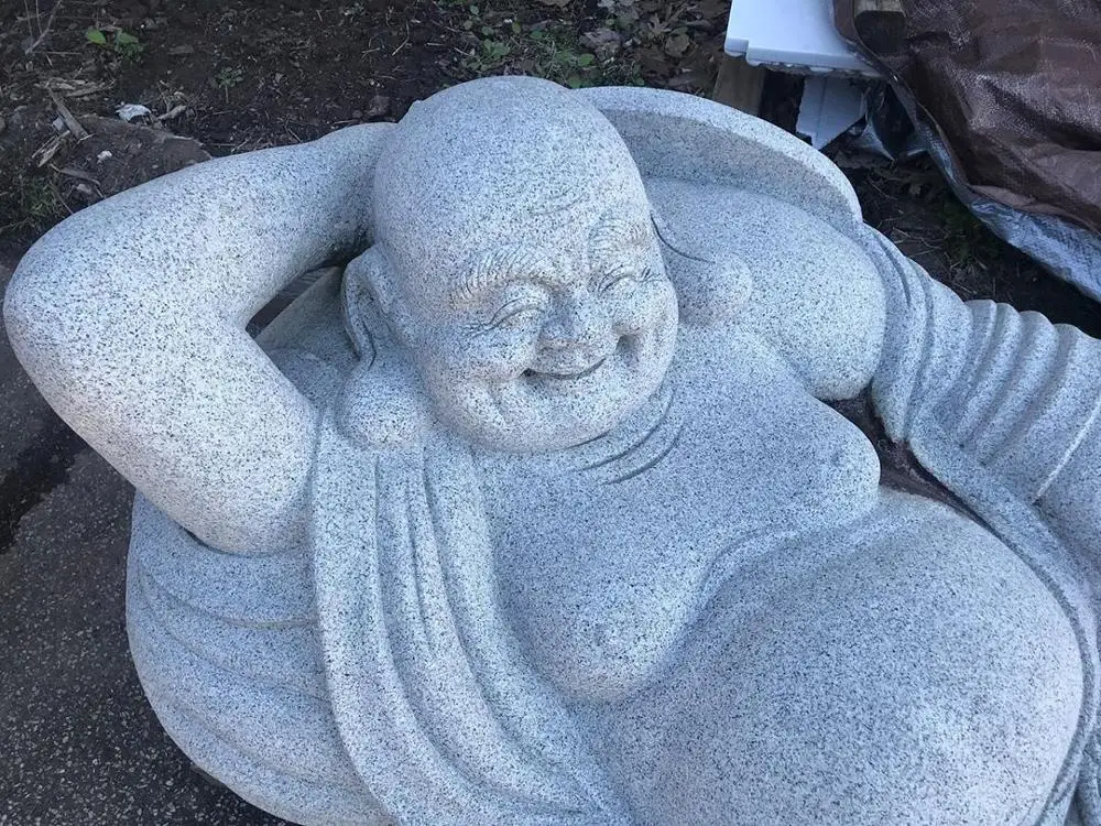  Большие Гранитные сидя укладки статуя Будды