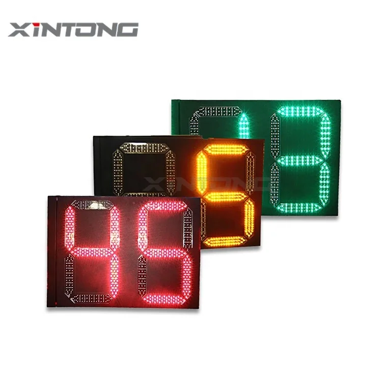  XINTONG 800*600Mm 2 Digital Counter Timer Solar Led Road Countdown Traffic