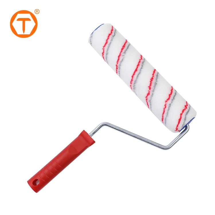 factories hot selling 9 inch  fabric foam rollers paint brush for wall painting tools