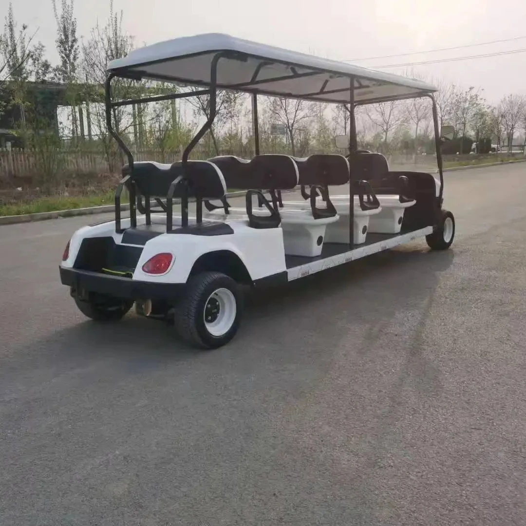 Resort Beach Battery Powered Tourist Golf Cart Electric Buggy 8 seats Sightseeing Golf Carts