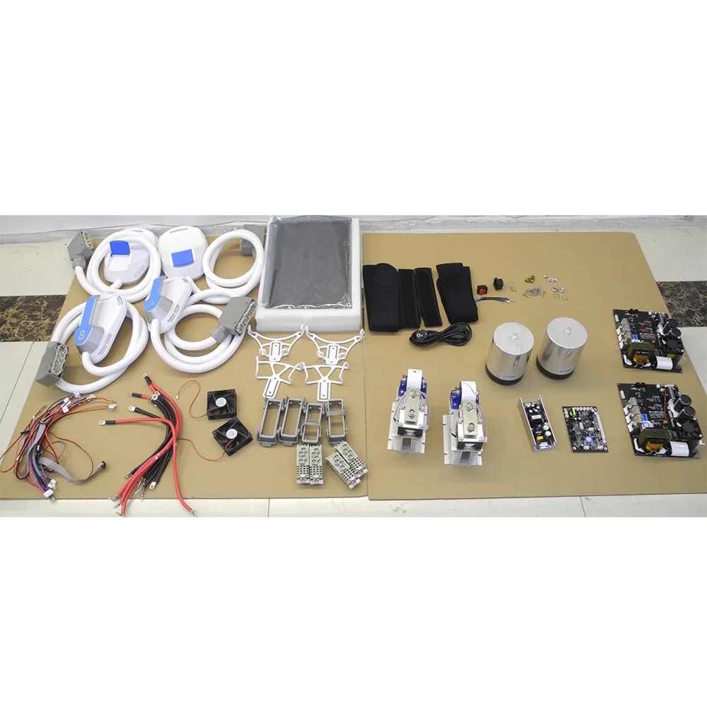 EMS kit 10.4 inch screen 18.5 inch with 2 handles 110V/220V without machine shell 2 hand pieces spare parts EMS power supply