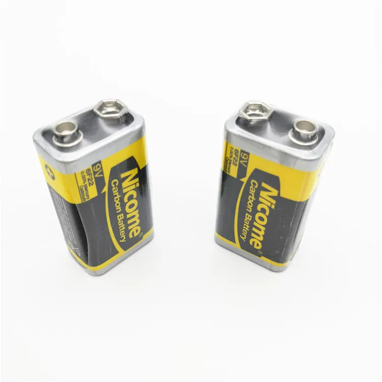 hot sale 9V 6F22 battery extra heavy duty battery with shrink pack