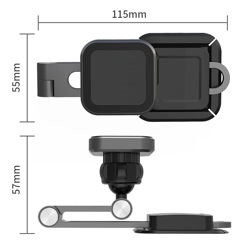 Custom Logo 360 Degrees Magnetic Car Holder Smartphone Bracket Flexible Car Phone Holder