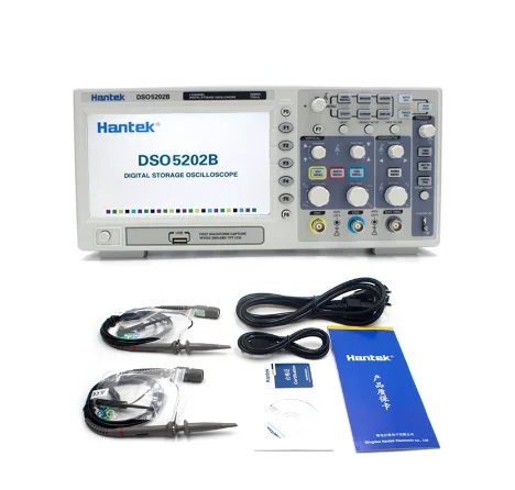 Осциллограф Hantek Dso5202b с частотой 200 МГц и частотой дискретизации в реальном времени 1 Гвыб/с