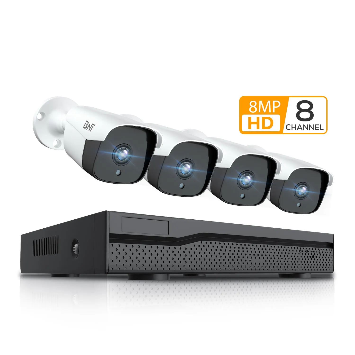 
Outdoor 4K 8MP BULLET Case POE CCTV NVR Kit IP Camera Security 