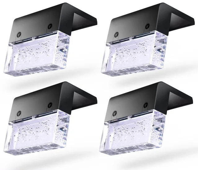 Solar Deck Lights Outdoor Step Lights Waterproof Led Solar Lights for Railing Stairs Step Fence Yard Patio and Pathway