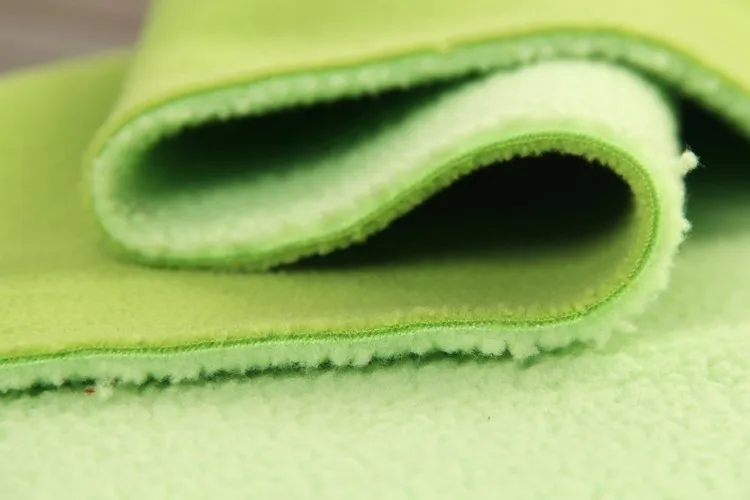 Knitted polar fleece 100 polyester sherpa bonded fleece fabric