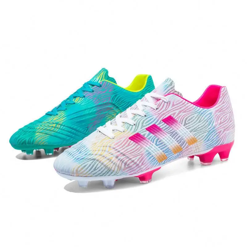 2021 New Outdoor Training Sneakers Soccer Shoe Long Spikes Sport Boots Men Professional Football Shoes