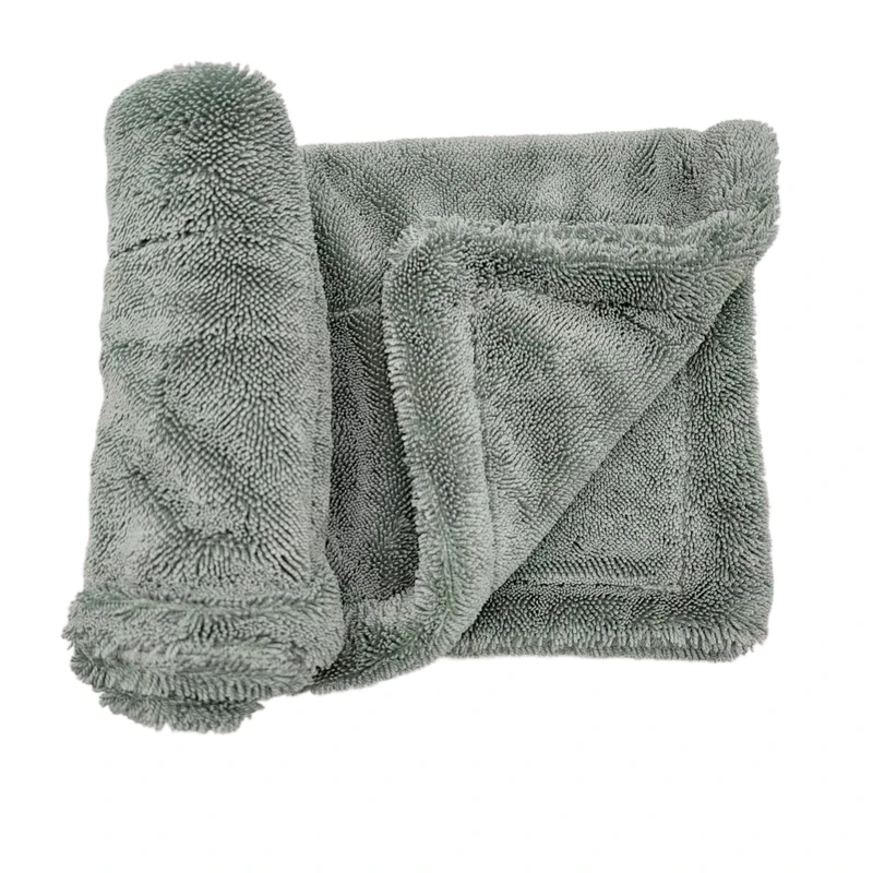 High GSM 1200gsm 1300gsm 1400gsm Double Sided One or Two Colors Microfiber Twist Loop Car Washing Cleaning Towels