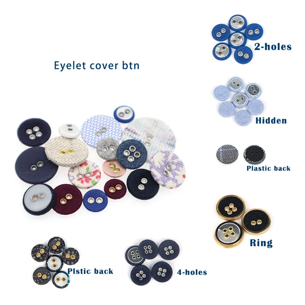 25mm pignose two holes eyelet buttons fabric covered eyelet buttons