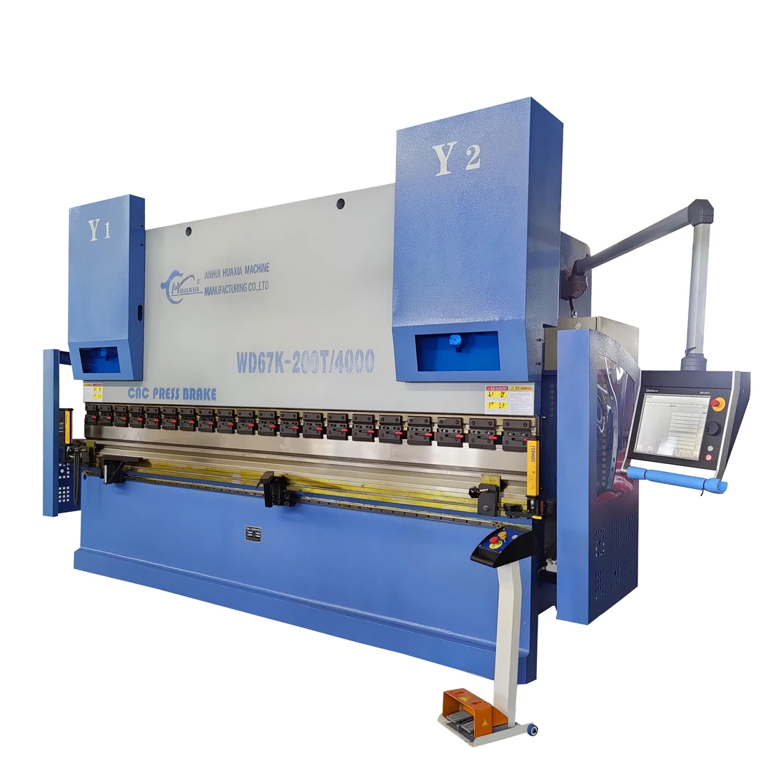 HUAXIA brand CNC hydraulic press brake WD67K series 200t4000mm Bending machine with DA66T controller for sale