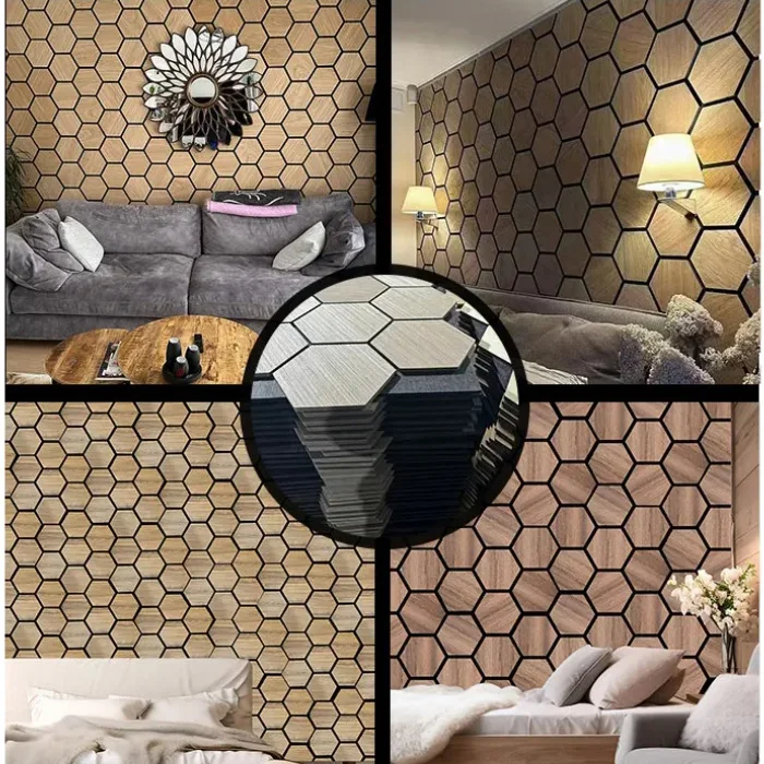 Recording studio sound absorbing panels Wooden Acoustic Panels 3d Geometry Design Soundproof wall boards