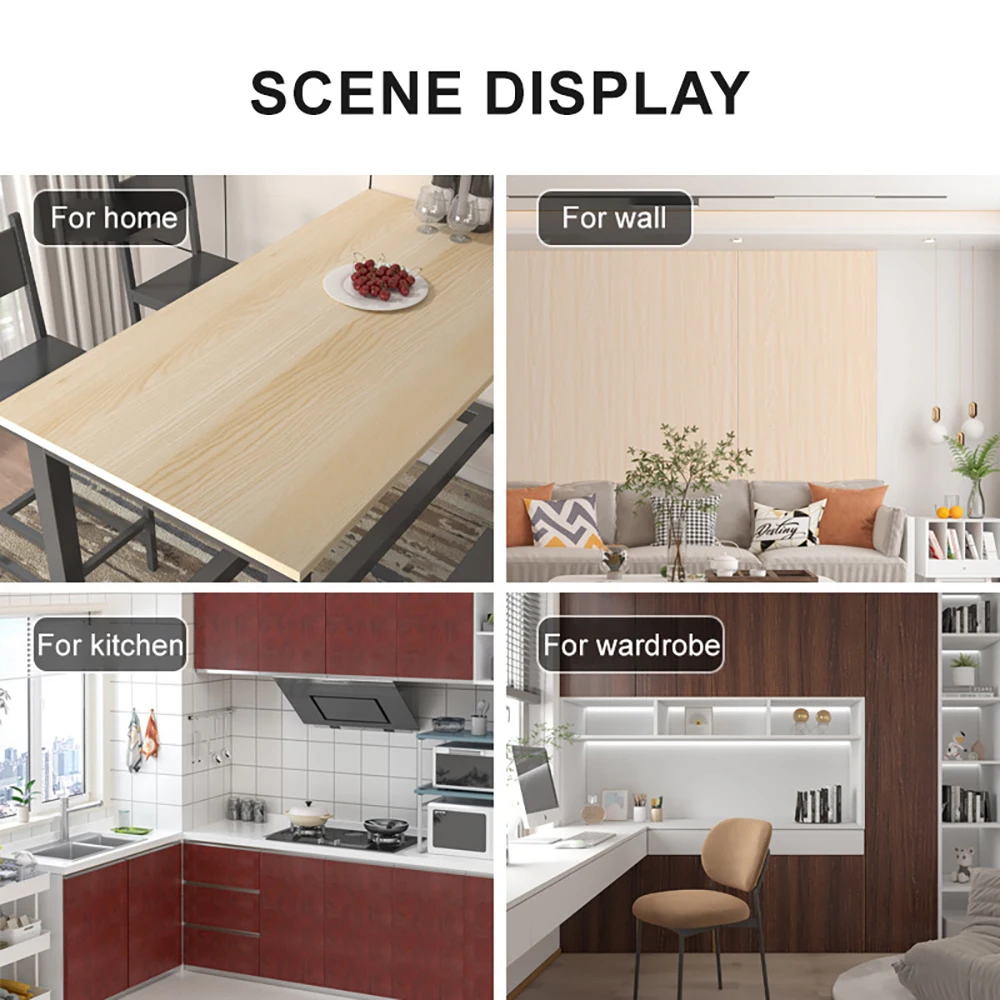 Wholesale Wood Grain Stick Film Self-Adhesive Panel for living room Wood Textured 3D Wallpaper for wall