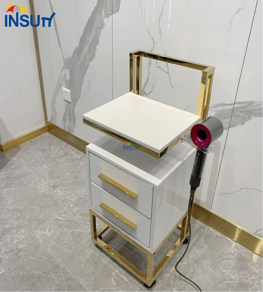 Modern design free sample white trolley simple small gold and black carts trolleys for sale