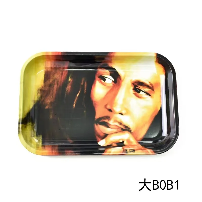 Wholesale Custom Logo Print 18*14cm Metal Roll Trays with Magnetic Lid