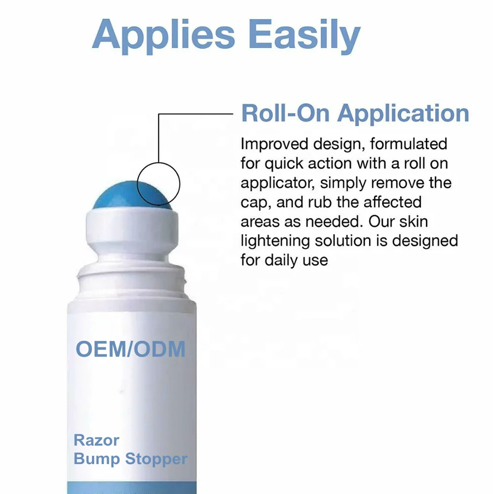 OEM After Shave Razor Bump Stopper, Waxing Skin Care Solution for Soothes Skin Prevents Ingrown Hairs with Dark Spots Removal