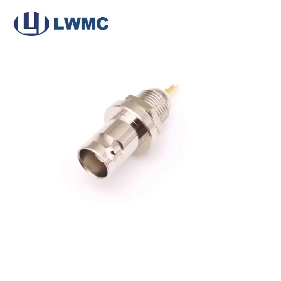 RF BNC Series cable connector Bulkhead  Mounted Female/ Male connector with solder pot