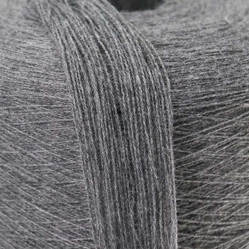 Cheap Wholesale  High Quality BlendedarnYarn 28NM/2 70%Polyester Bulk 30% Acrylic yarn Color Spun Flower Grey Sweater Yarn