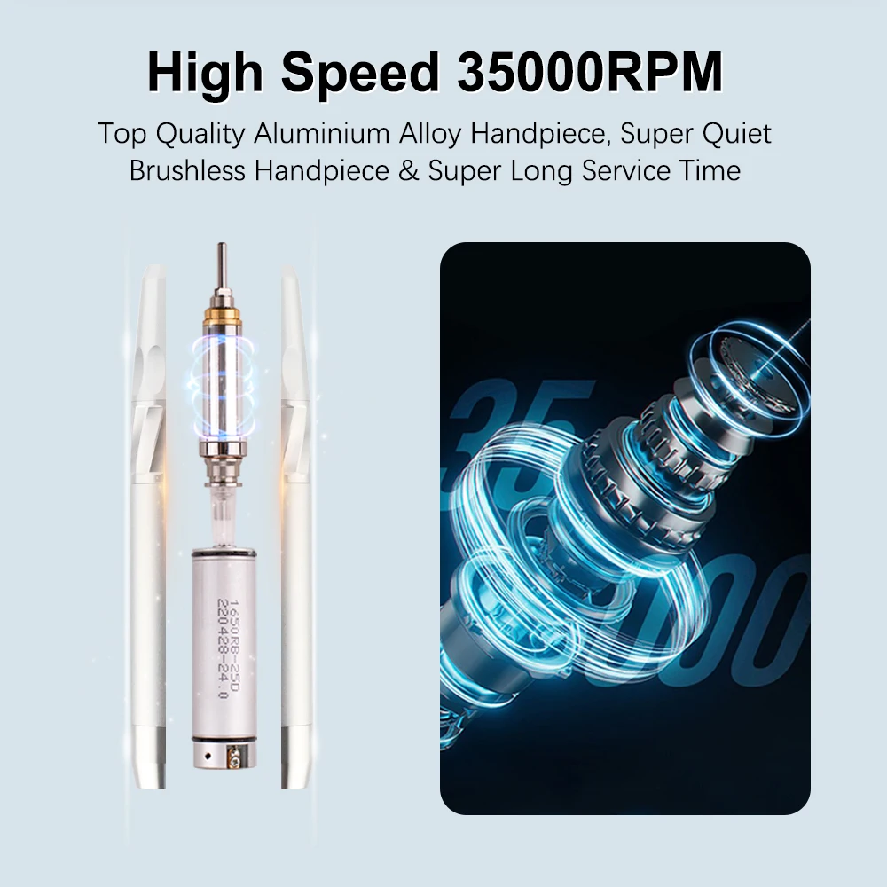 Fashion trending Manicure 85w Portable Brushless/coreless motor Electric Nail file Drill Machine 35000rpm For Nail Salon