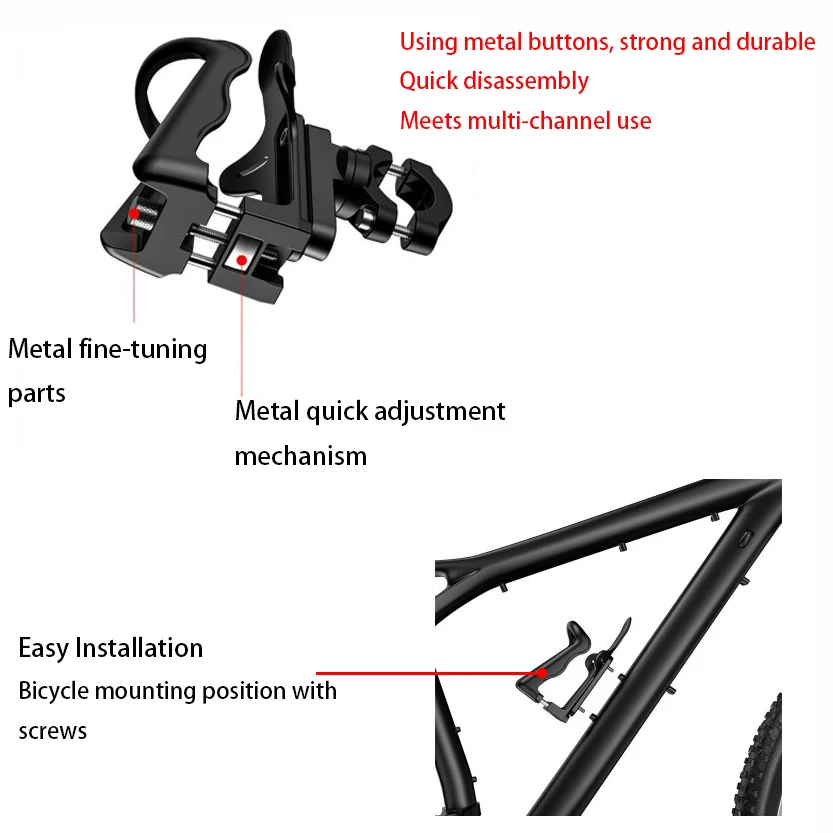 Bike Motorcycle Water Bottle Strap Holder Bicycle Accessories Adjustable angle