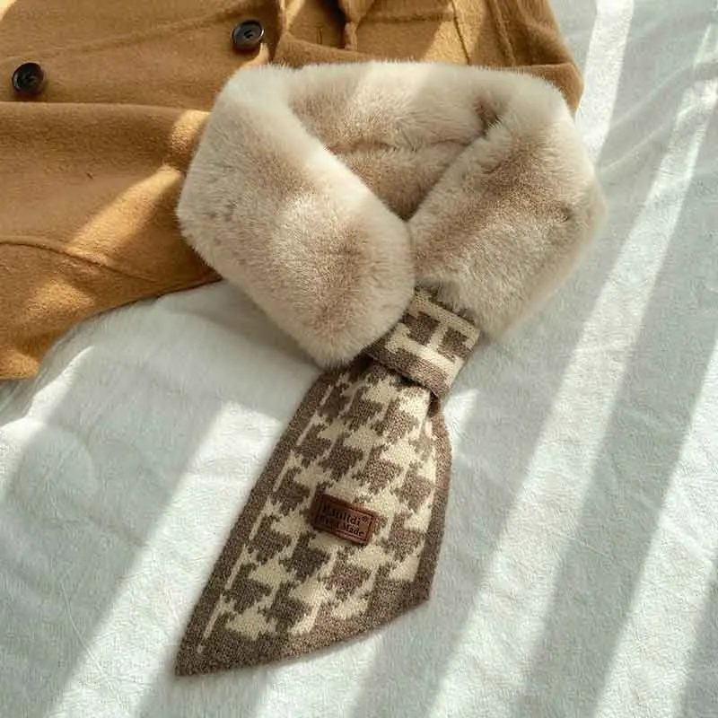 Оптовая продажа Модный женский зимний теплый шарф из искусственного меха и