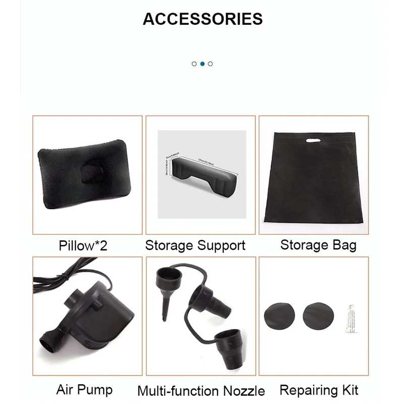 Inflatable Mattress Air Bed Sleep Rest Car SUV Travel Bed Universal Car Seat Bed Multi Functional for Outdoor Camping Beach