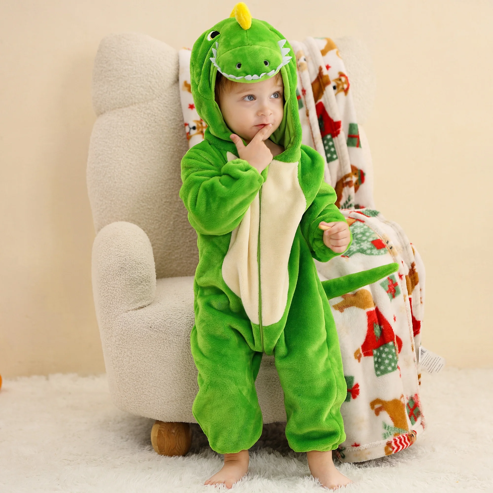Michley 2024 Factory 3D Animal Cartoon Sleepers Wholesale Newborn Baby Costume Jumpsuit Pajamas For Children Make Design
