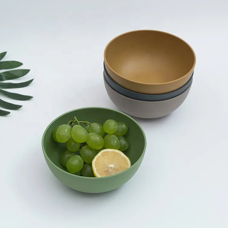 
Manufacture Hot Selling Bamboo Fiber Custom Printed Bioegradable Salad Bowls Corn Starch Round Bowl Wholesale 