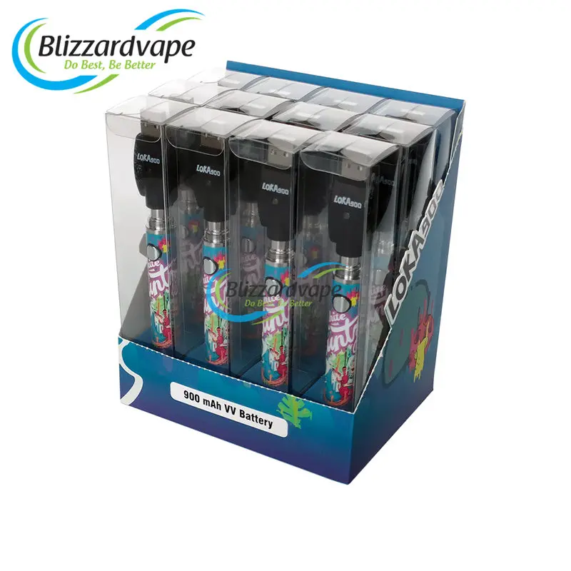 Loka Preheating 900mAh Cbd Cart Battery Adjustable Voltage 510 Vape Battery