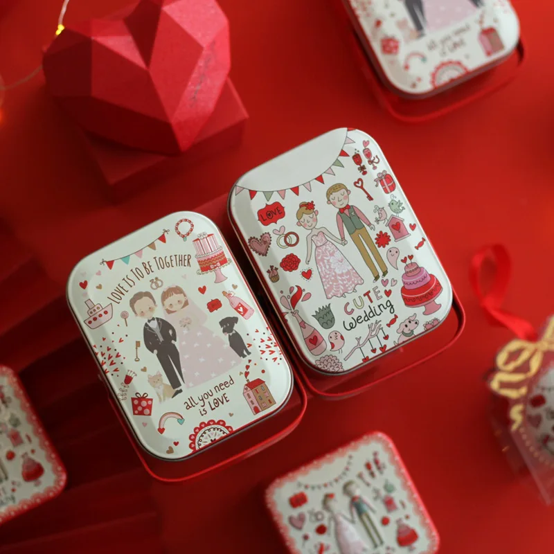 bespoke empty metal rectangular praline tin box gift cookie tin box