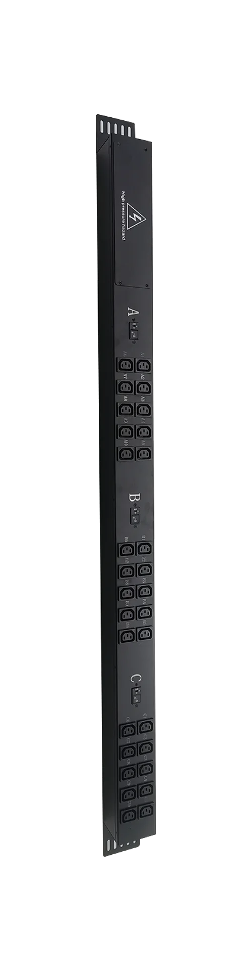 Professional Manufacturer Black 21 Bit C19 1 Bit C13 57Kw Accessories Outlet 80A 3 Phase Pdu