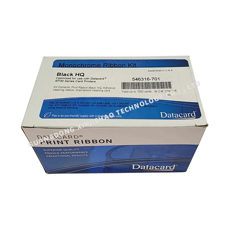 Original DATACARD 546316-701 Black Monochrome Ribbon For SP30Plus Card Printer