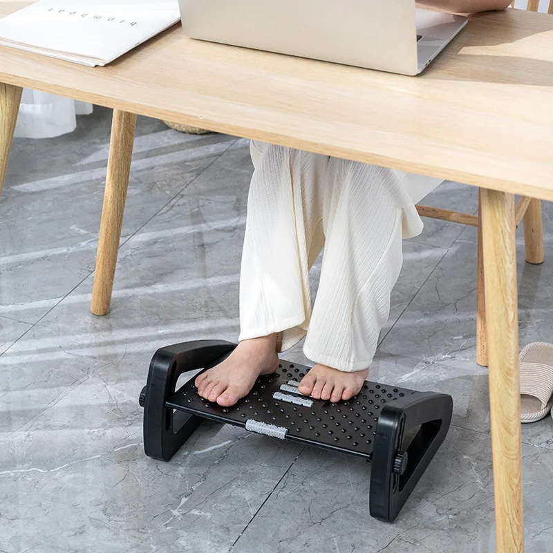 Ergonomic Adjustable Footrest  Foot Rest stool for Under Desk with Massage Surface Office Foot Rest with 20 degree Tilt