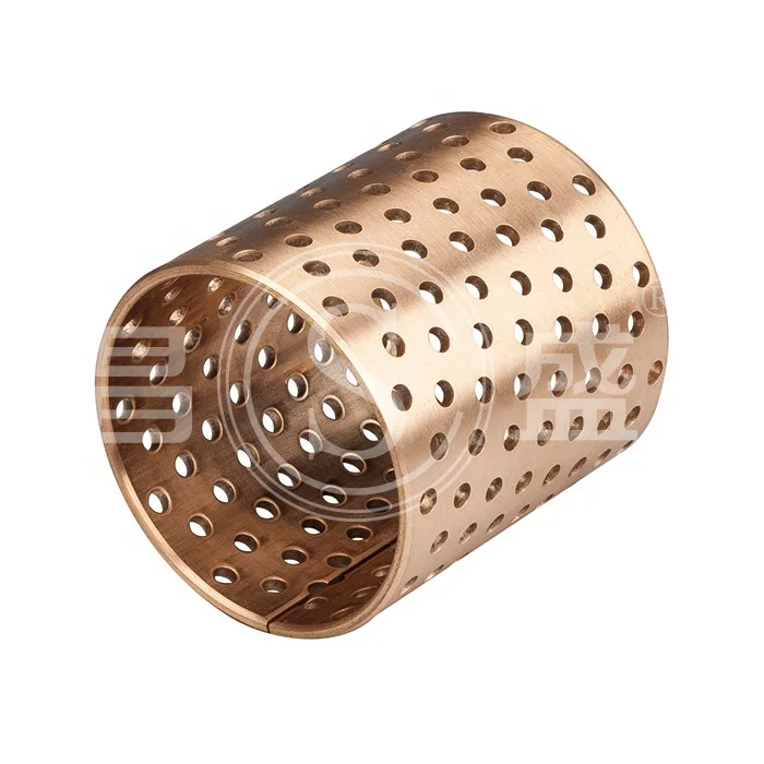 Bronze bearing bushing with through holes HB120 CuSn8P