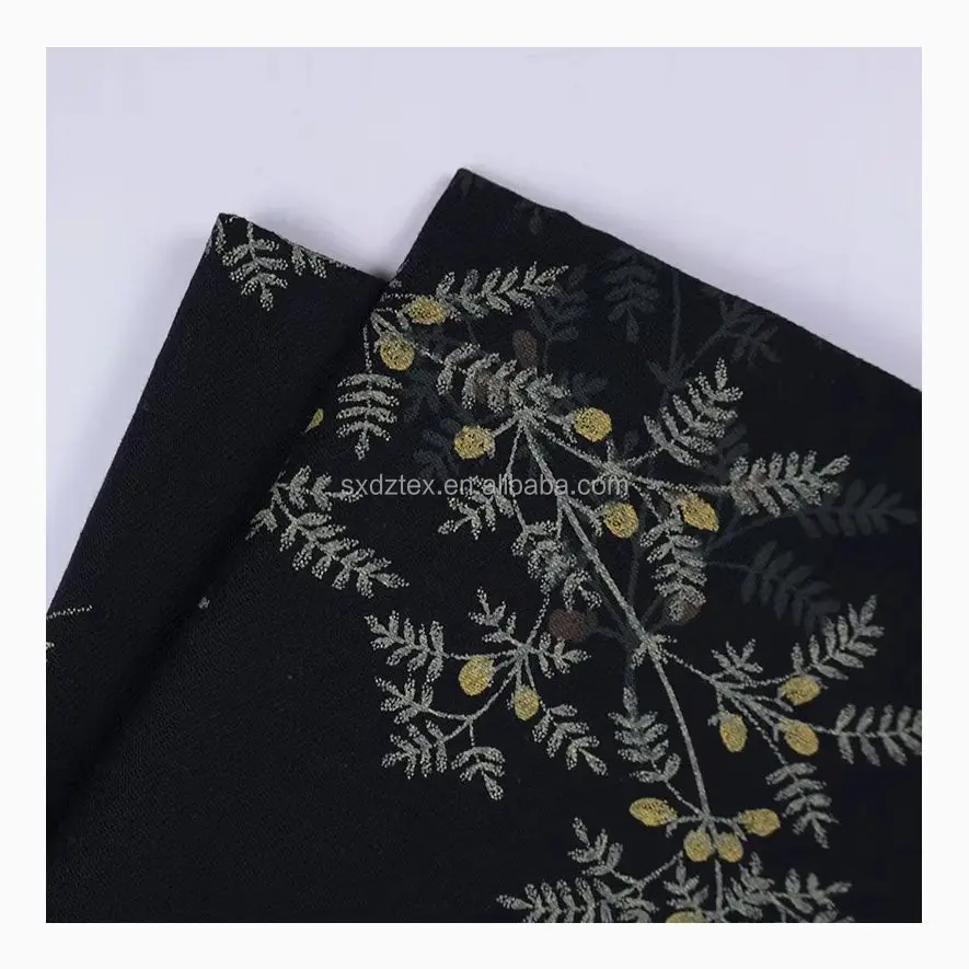 100% Cotton Double Sided Twill Printed Cinnamon Lemon Scented Floral Fabric Autumn And Winter Qipao Shirt Dress Clothing Fabric