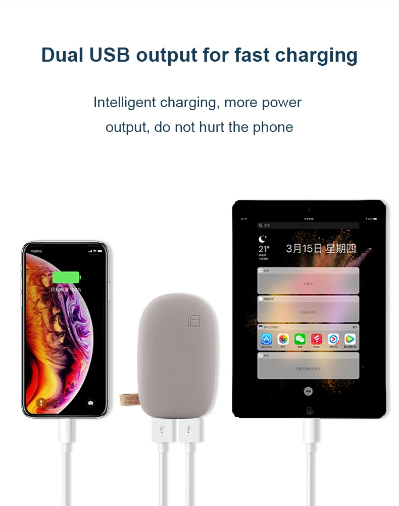 Best Selling Products US Pawer Bank Cobblestone Small Portable Charger 10400 10000mAh Battery Cute Powerbank 10000 mAh Battery