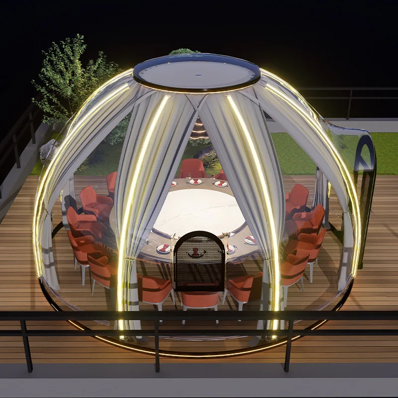 Resort four season PC modular house outdoor heavy duty camping transparent dome tent