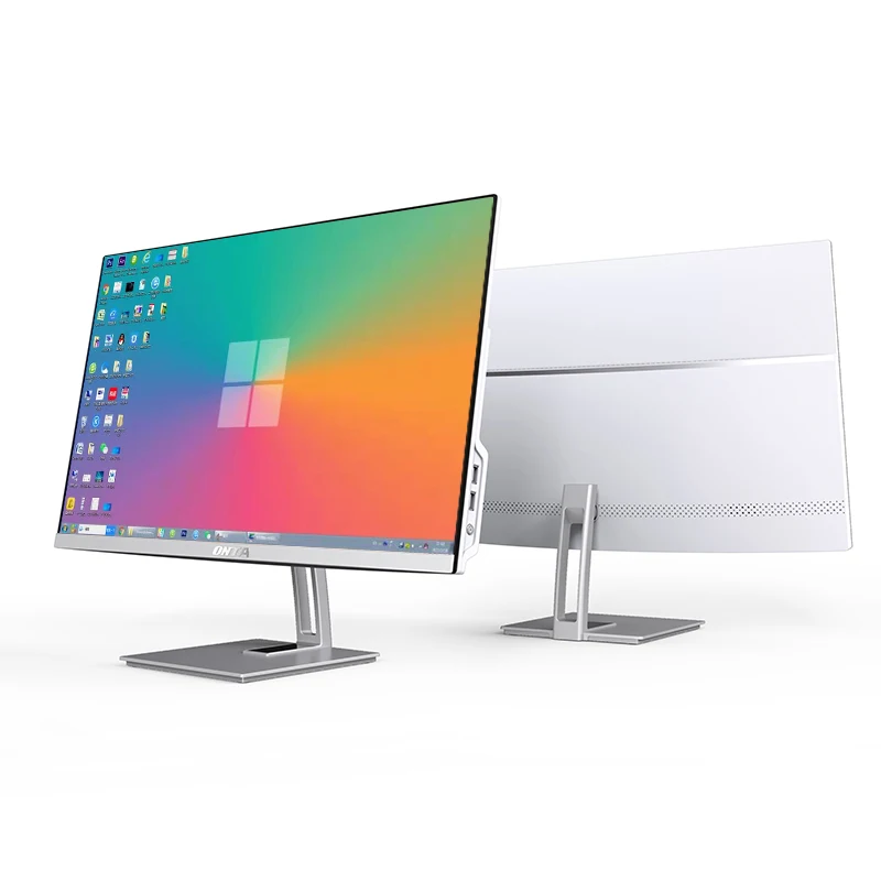 23.6 inch No border screen computer all in one pc desktop monoblock white aio barebone all in one computer