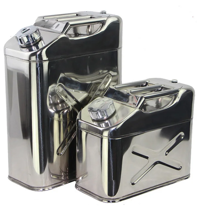 Stainless Steel Jerry Can Diesel Fuel Petrol Water Carrier Oil Storage Drum for Boat/4WD/Car/Motorbike