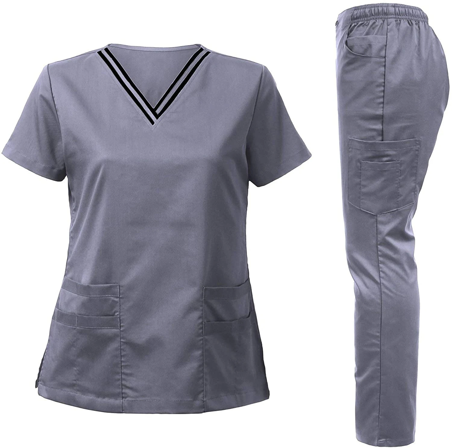 2021 Fashion Top Quality Hospital Uniform Medical Scrub Spandex Stretch Uniformes Medico Nursing Scrubs Uniforms Wholesale