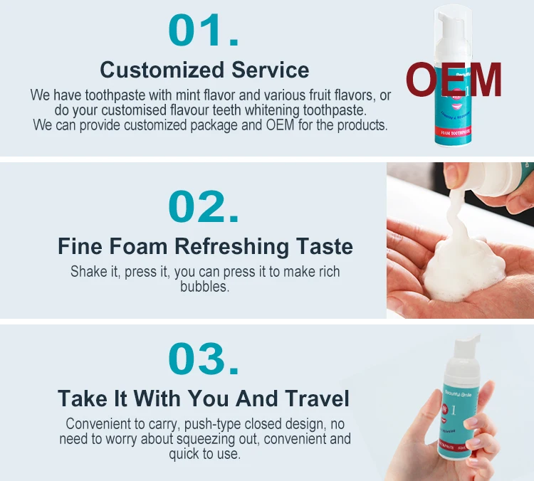 
Best Selling Teeth Whitening Foam Teeth Bleaching Toothpaste 