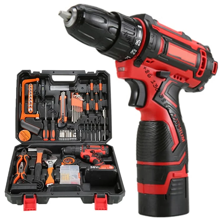 Cordless drill with 2 batteries  18v cordless drill
