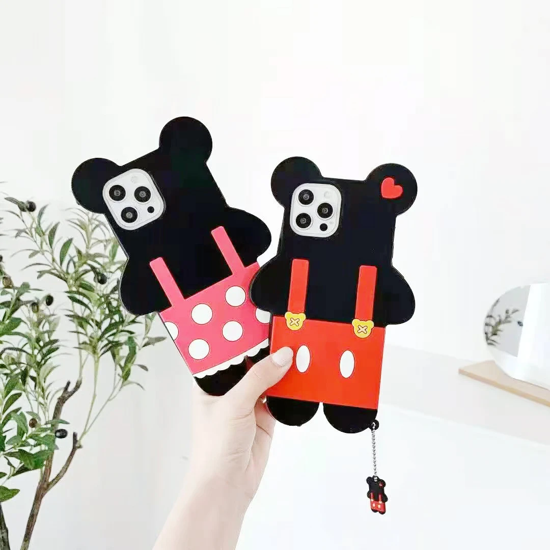 
Amazon Hot sale Newest Designer Cartoon Soft Silicone Luxury Shockproof Full Protective Phone Case For IP Case 