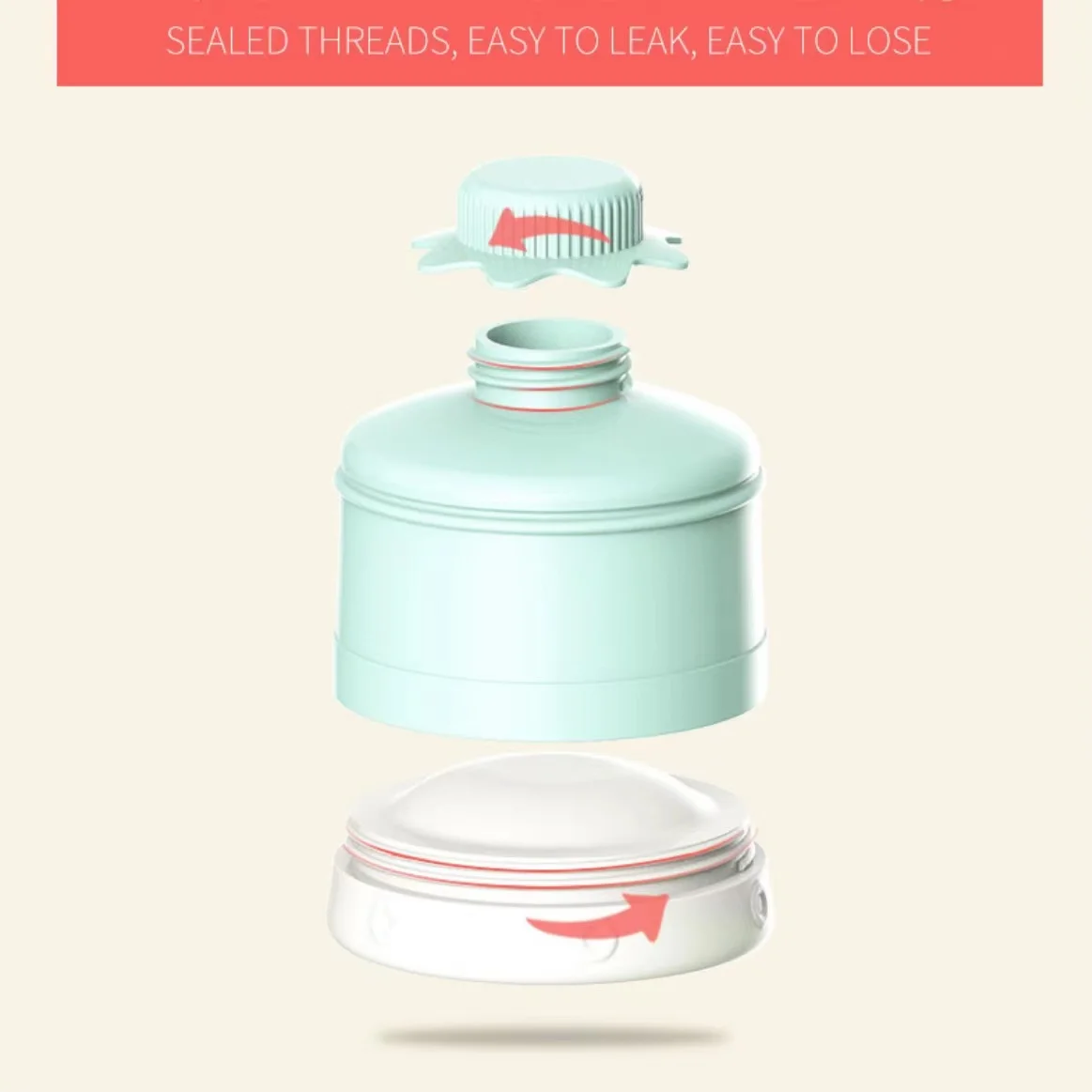 High Quality Baby supplies & products Bear Handle Food Storage Baby Formula Dispenser Portable Baby Milk Container Box