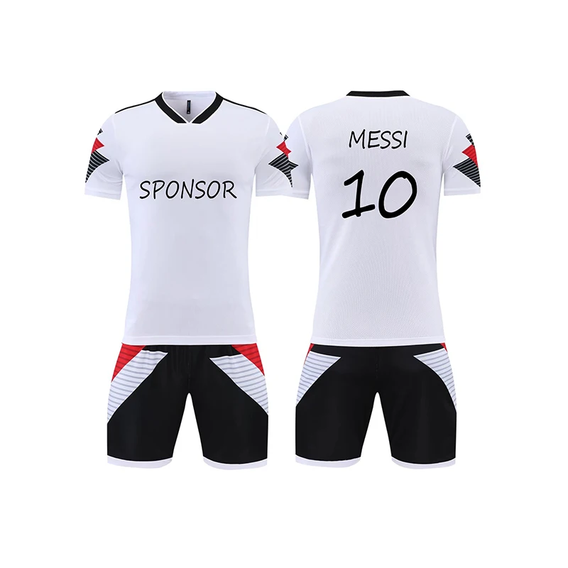 New Design 2022-23 Thai Quality Breathable Soccer Kits 100% Polyester Sublimation Custom Team Logo 7v7 Soccer Uniform