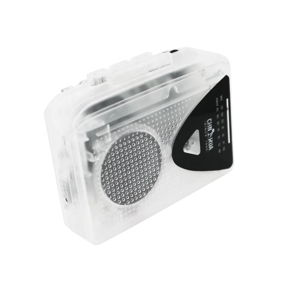 chnhda transparent cassette recorder Player fashion Recorder Player with am fm radio clear walkman player 2023 new arrival