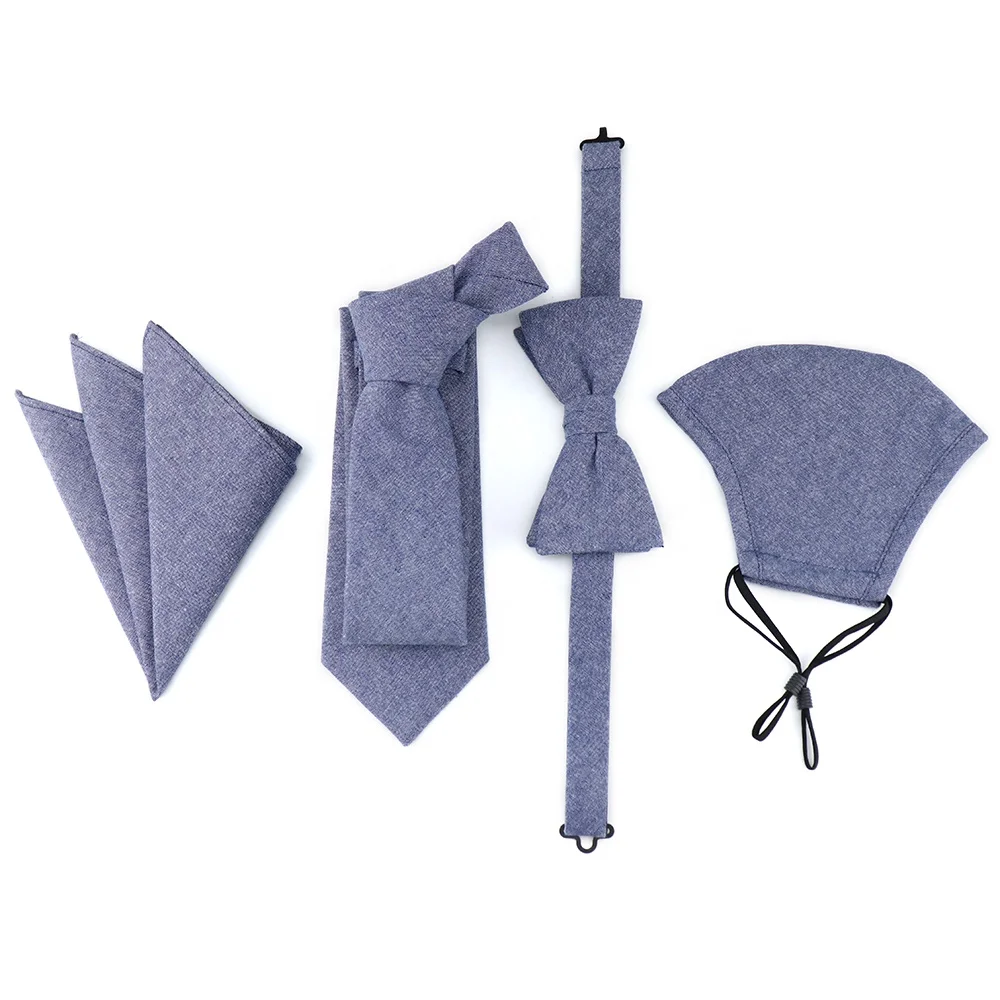 
 Высококачественный синий однотонный хлопковый тканевый носовой платок M A S K мужские галстуки подарочные наборы  